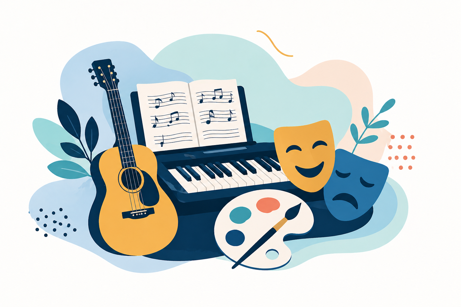 Homeschool students learning creative arts together