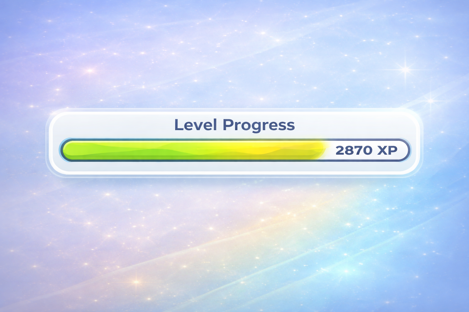 XP tracking and measurable progress view